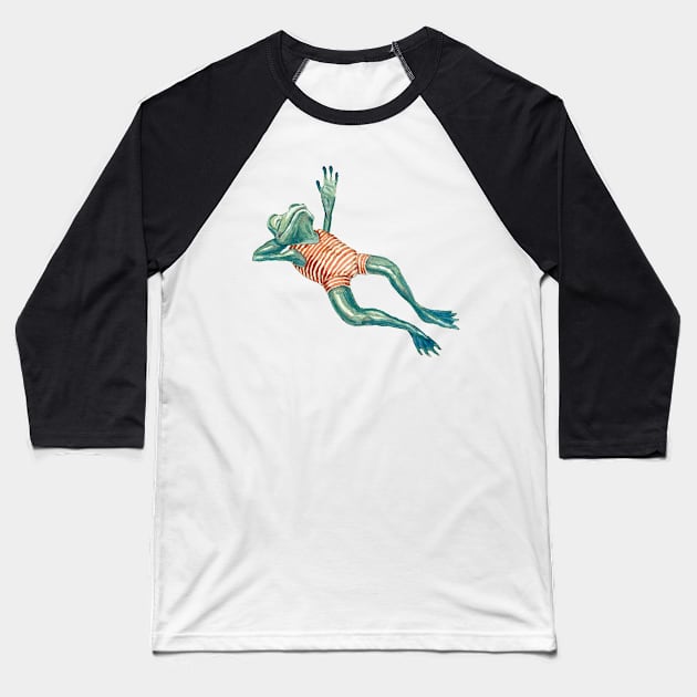 calm frog Baseball T-Shirt by zstith